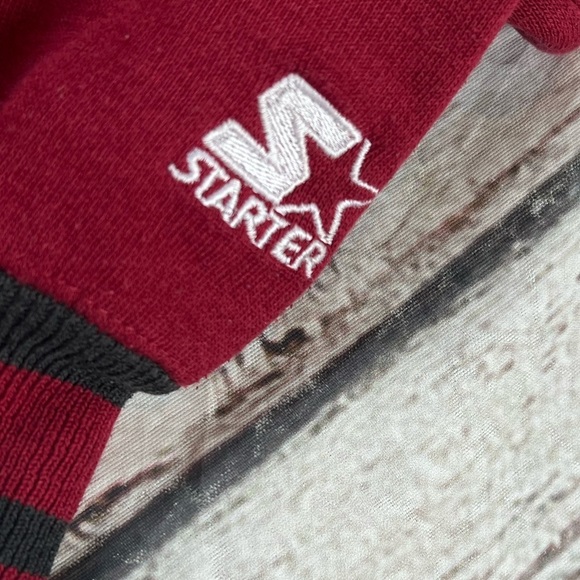 Vintage Starter Red Stitched Sports Logo Jumper Pullover Sweatshirt - Picture 3 of 4